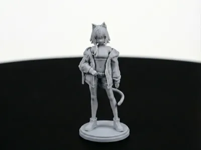 MIKAN Street Style Cat Girl Figure
