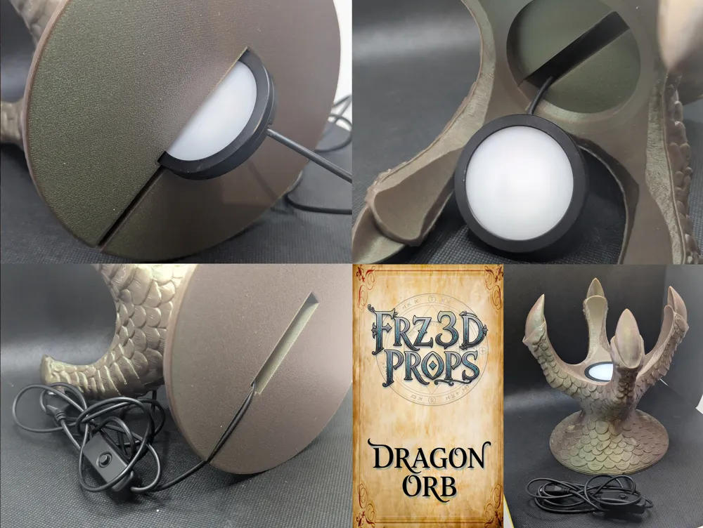 Dragon Orb lamp - Free 3D Print Model - MakerWorld