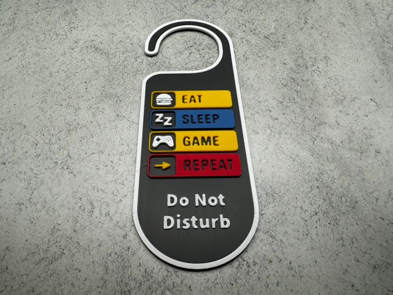 East Sleep Game Repeat - Door Sign, do not disturb