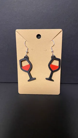 Wine Glass Earrings