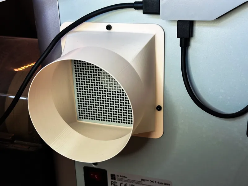 X1 and P1 rear chamber fan to 100mm duct adapter
