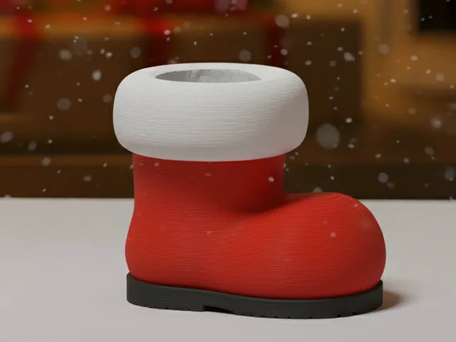 Santa Boot – Christmas Decoration / Mini Holder