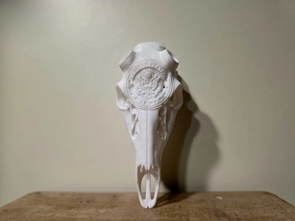 Army - BAS Antler Mount Deer Skull - Free 3D Print Model - MakerWorld