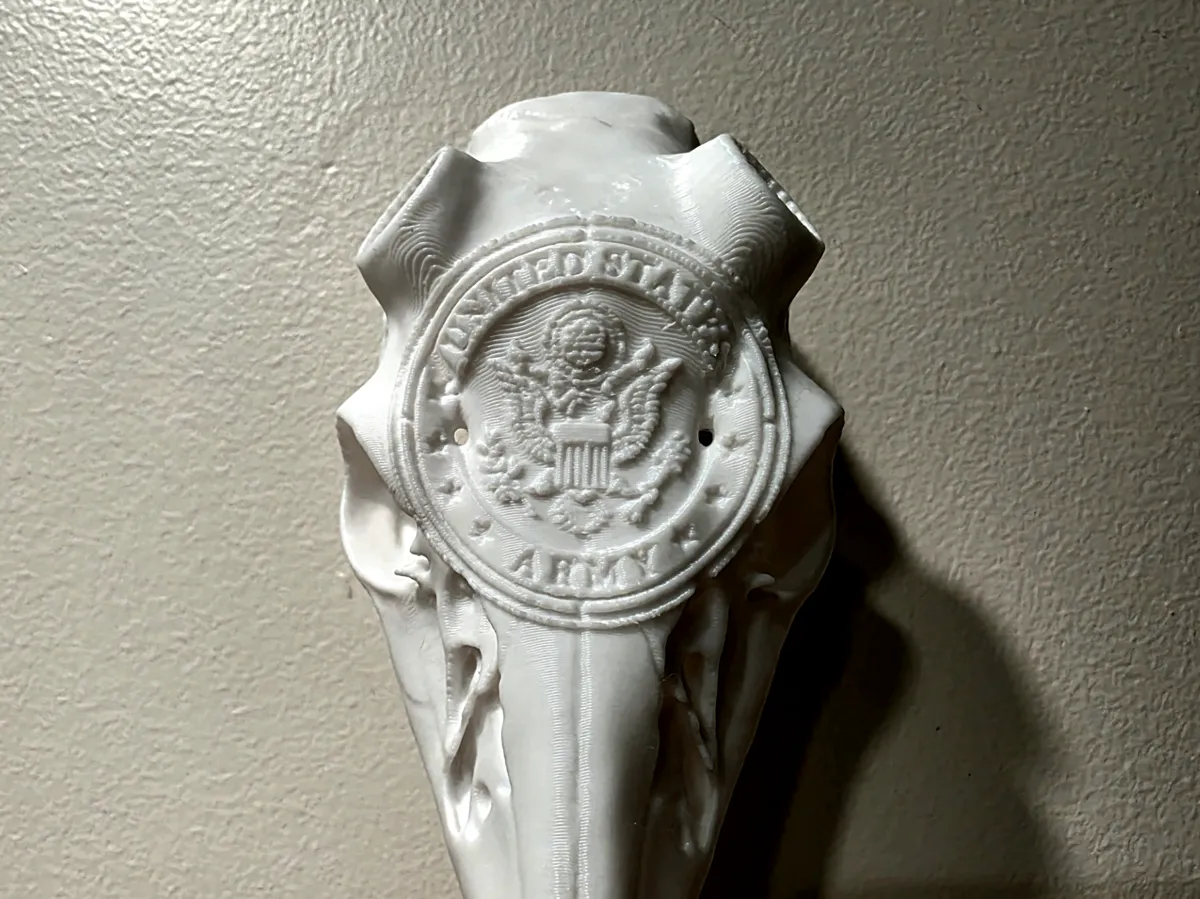 Army - BAS Antler Mount Deer Skull - Free 3D Print Model - MakerWorld