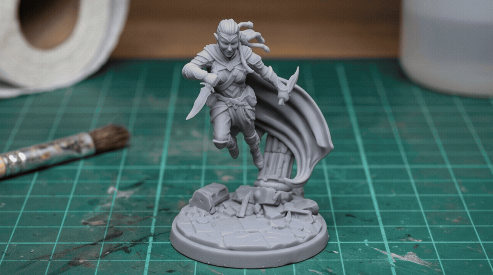 Leaping Elf Rogue | RPG Miniature