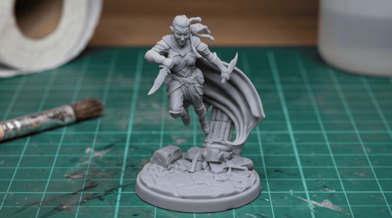 Leaping Elf Rogue | RPG Miniature
