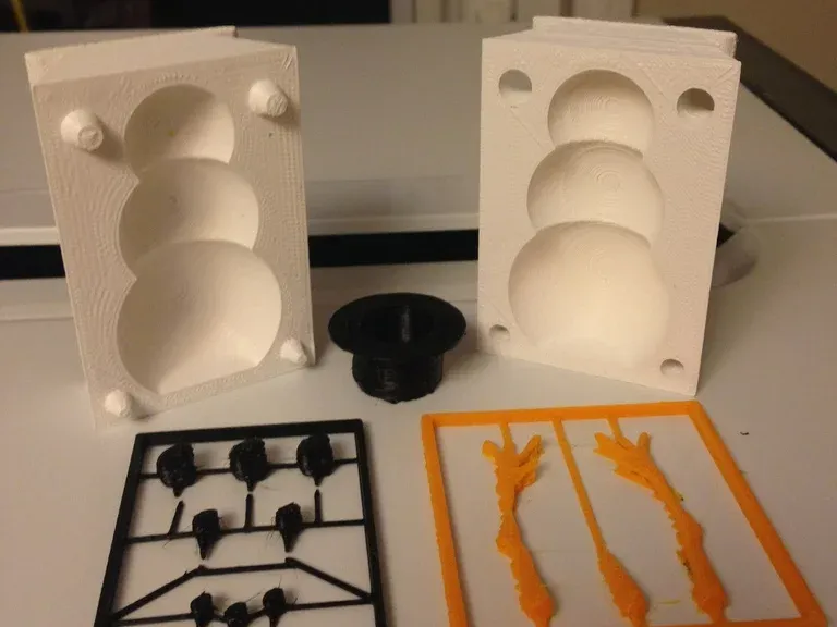 snowman mold with accessories 