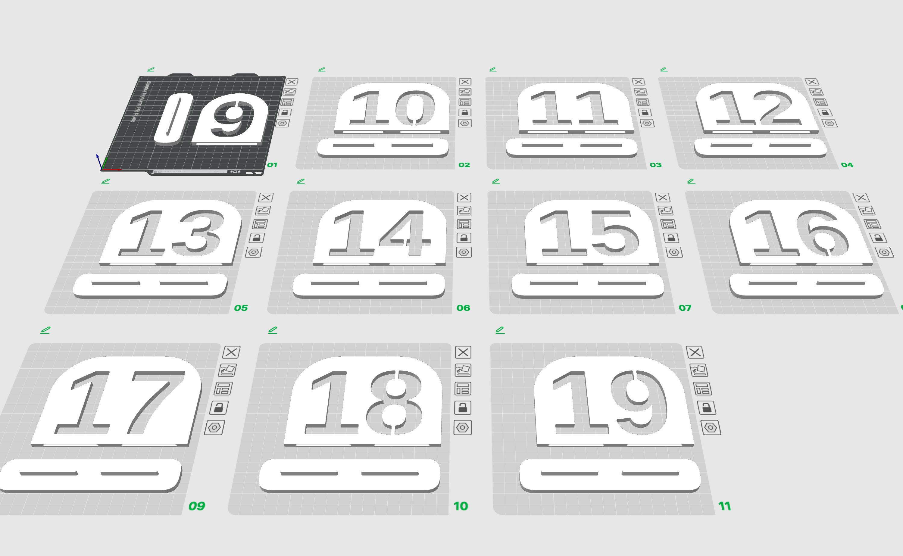 Miniatura 3 do modelo 3D Wedding Table Numbers