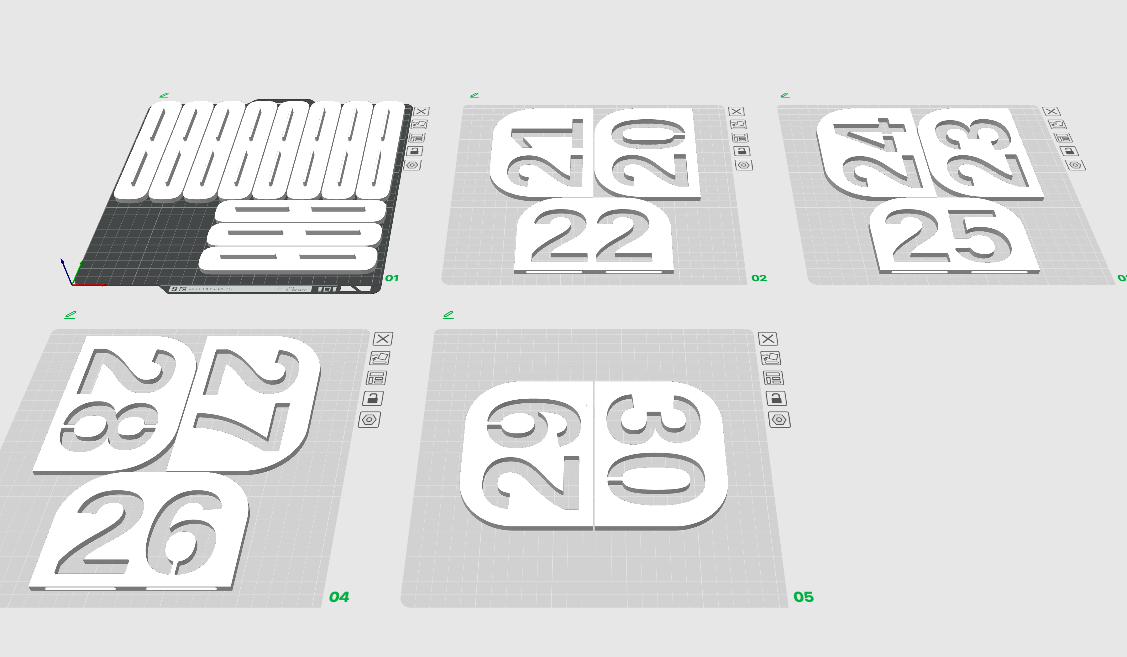 Miniatura 5 do modelo 3D Wedding Table Numbers