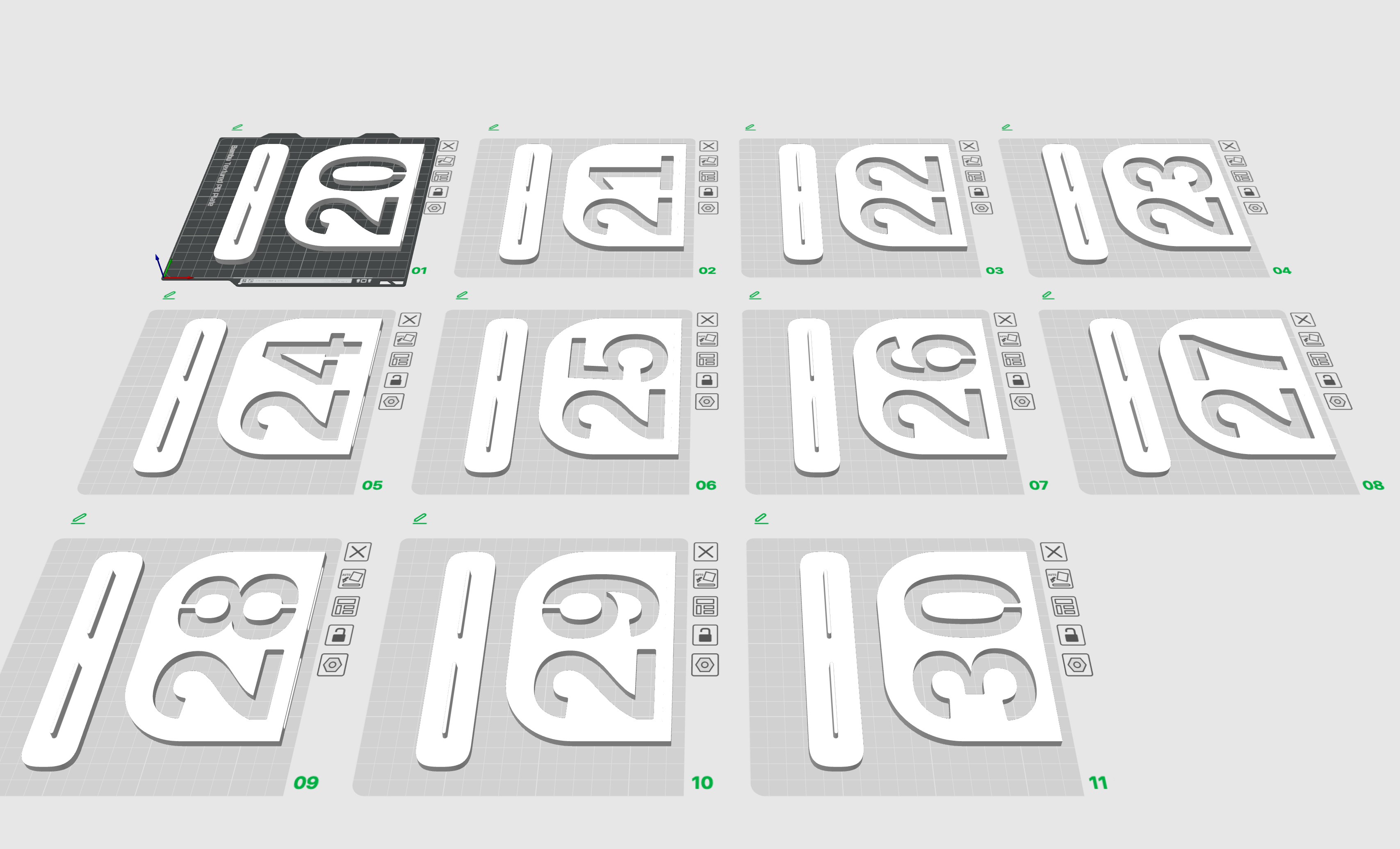 Miniatura 6 do modelo 3D Wedding Table Numbers