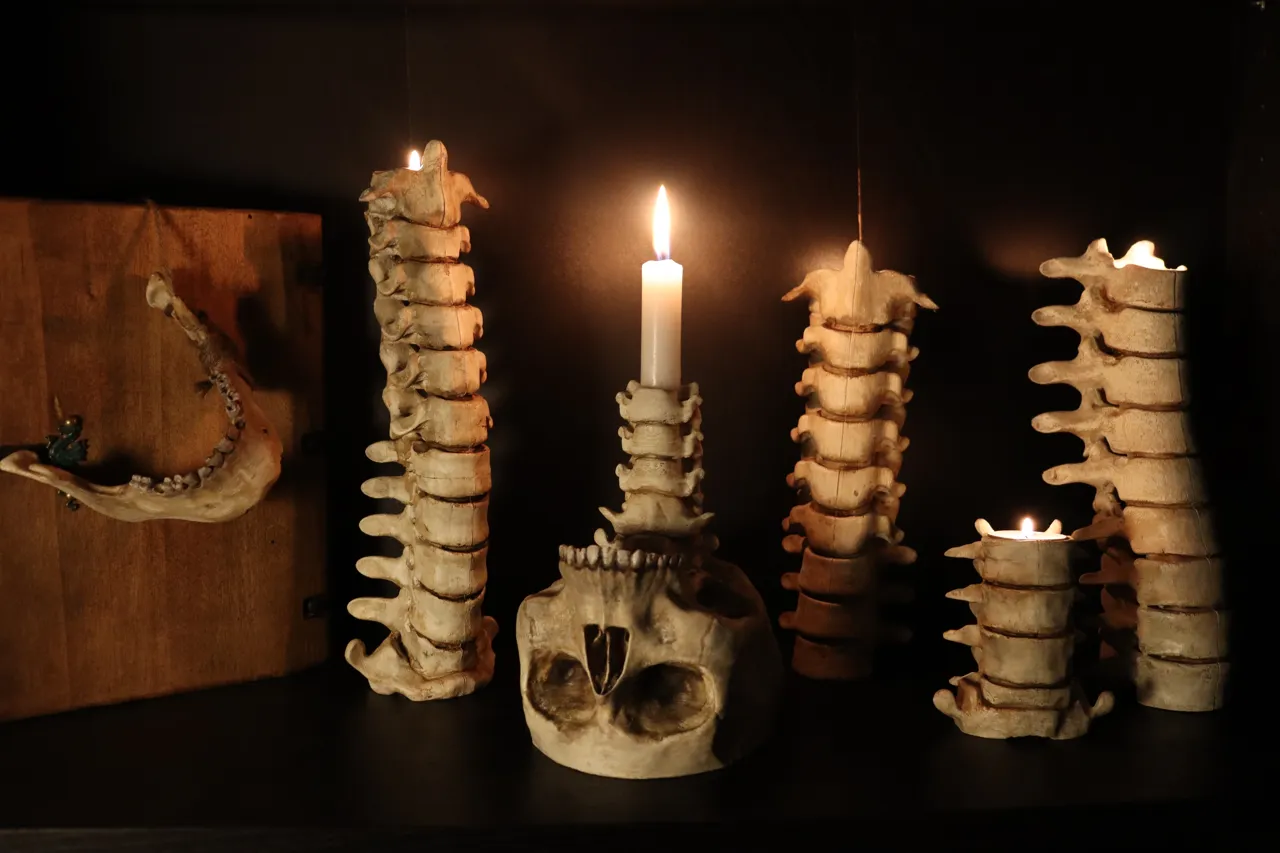 Skull and Bones Candleholder Collection view 2