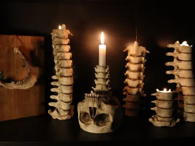 Skull and Bones Candleholder Collection