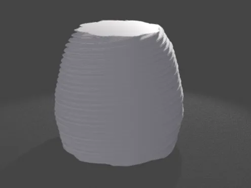 Organic Ribbed Lampshade "Aura"