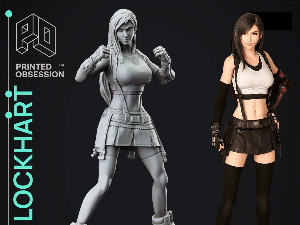 Figurine Tifa Lockhart — posture de combat