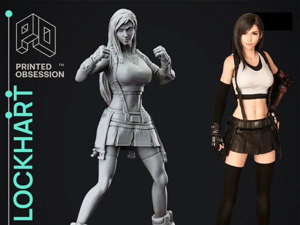 Figurine Tifa Lockhart — posture de combat