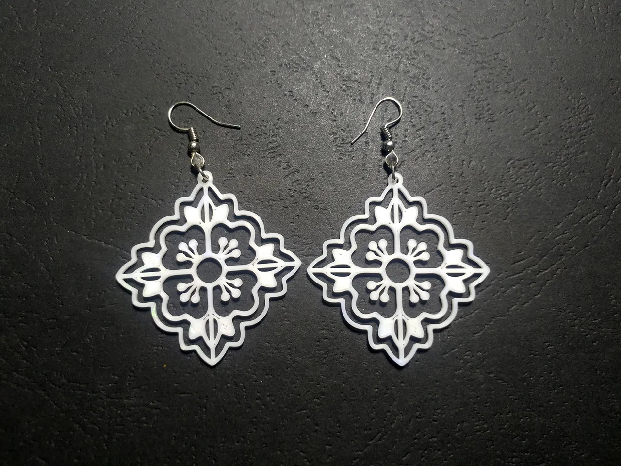 Rosalia Diamond Sigil Earrings view 2
