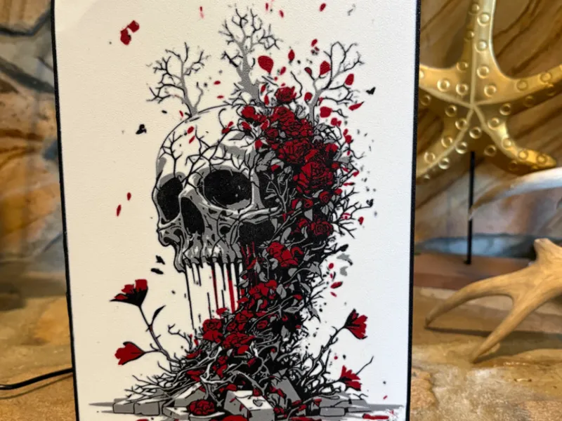 Skull and Roses Light box
