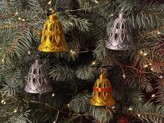Christmas bell ornament
