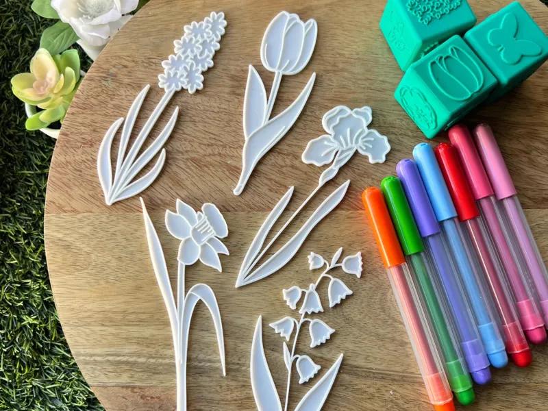 flowers for mom coloring set for mothers day