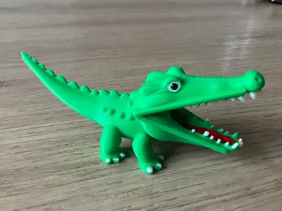 Crocodile with greater than / less than signs