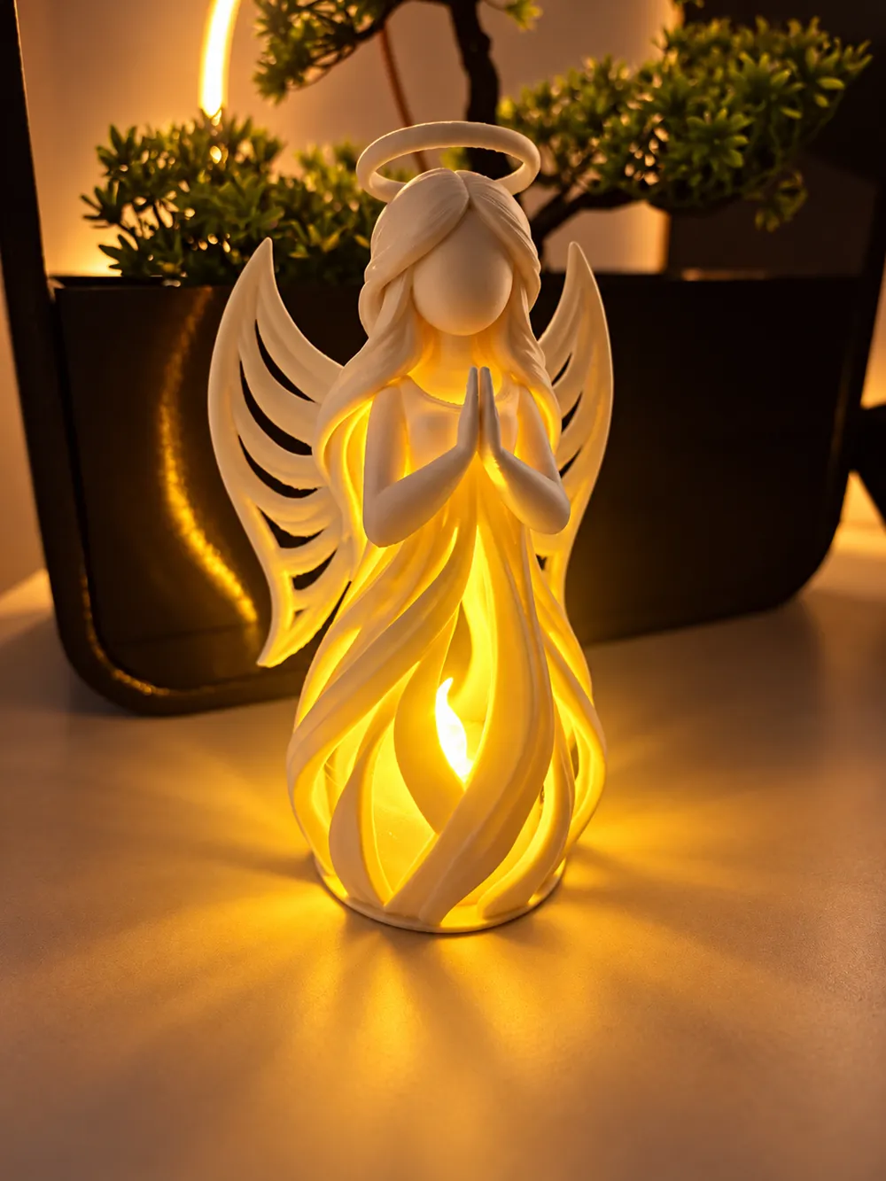 Christmas Angel With LED Tealight - Free 3D Print Model - MakerWorld