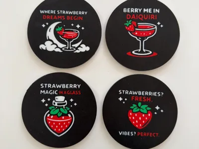 Strawberry Daiquiri Coaster