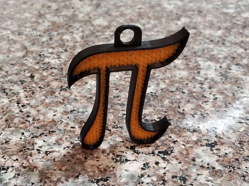 Pi HoneyComb Keychain
