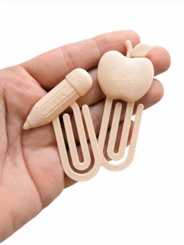 Clip o pieza de sujeción: Pencil & Apple Paper Clips — vista de referencia 2