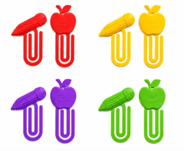 Clip o pieza de sujeción: Pencil & Apple Paper Clips — vista de referencia 3