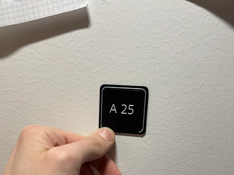 Number organizer sign (no ams)