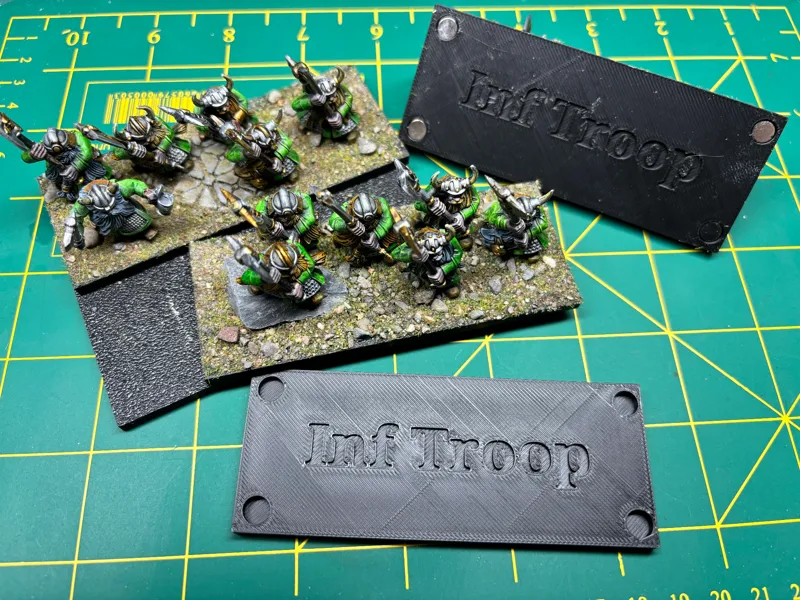 Kings of War v4 modular magnetic bases and trays