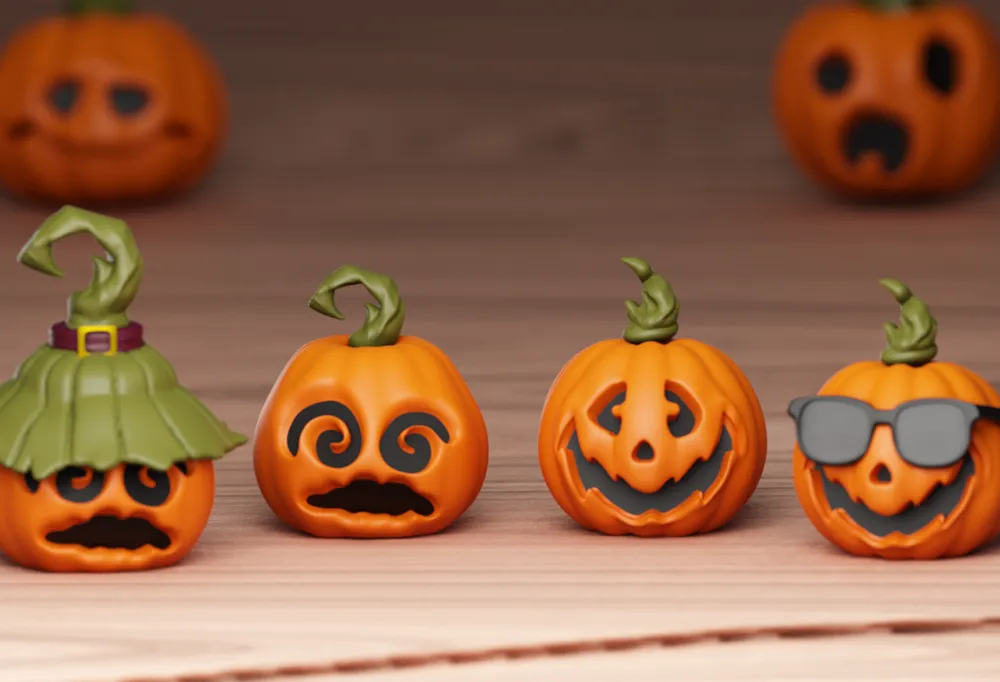 Halloween 2 Pumpkin Concepts V6 - Free 3D Print Model - MakerWorld