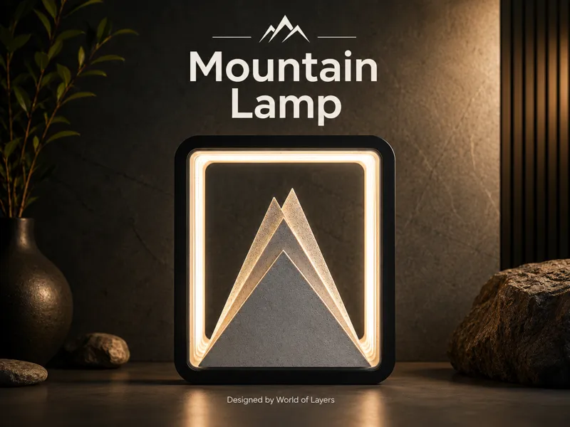 Modern Mountain LED Lamp