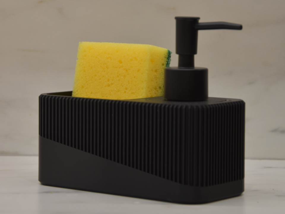 Japandi Dish Soap Dispenser & Sponge Holder