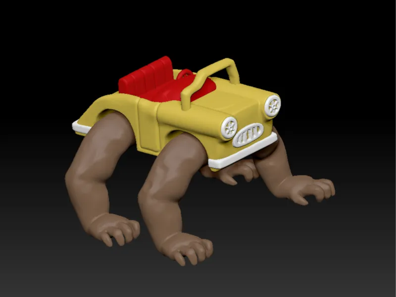 Coche con brazos - Sid - Toy story fan art