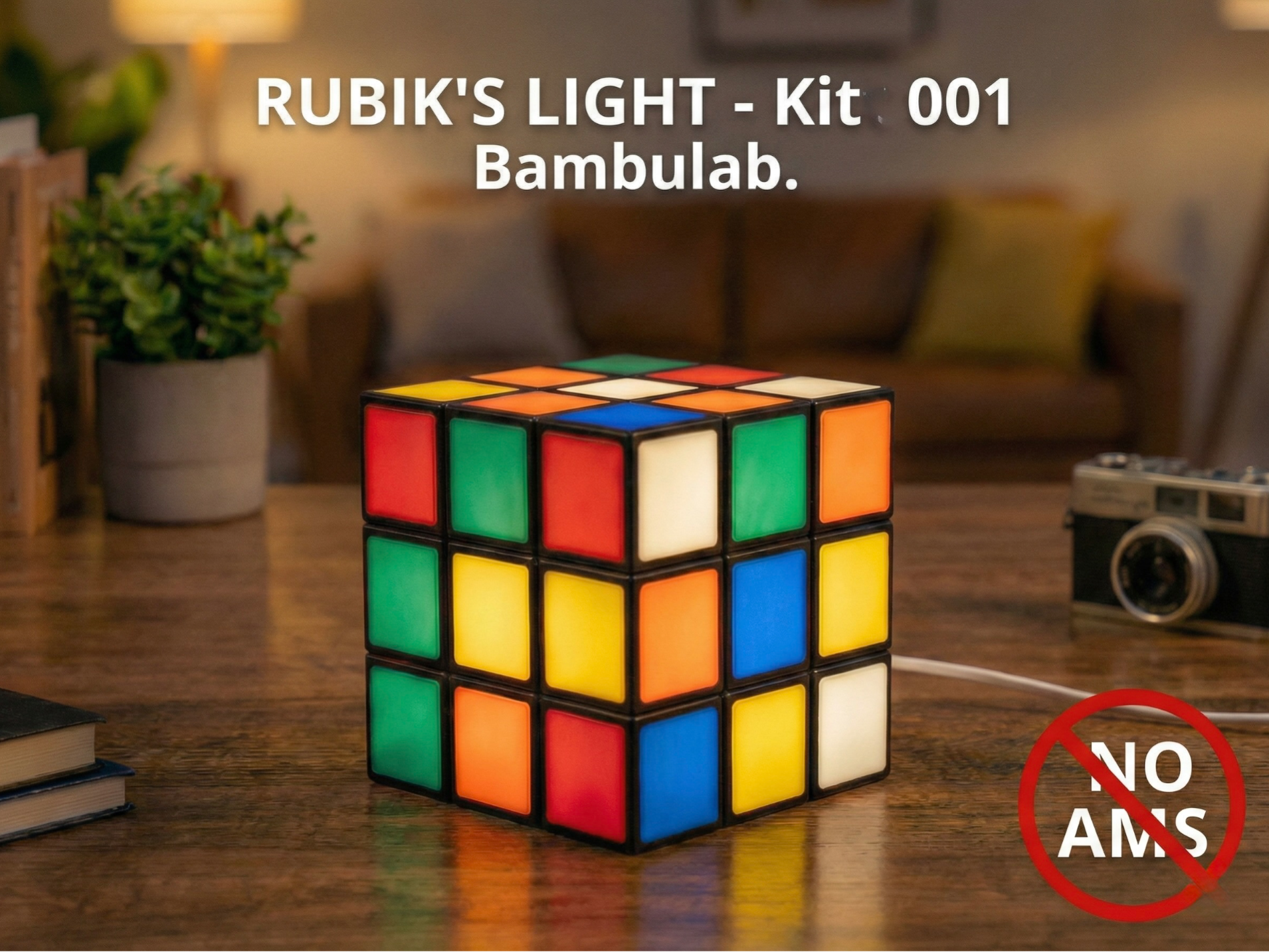 RUBIK'S LIGHT - Kit 001 Bambulab | NO AMS Required