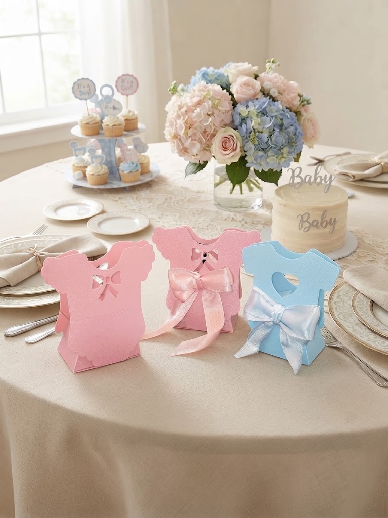 Adorable Boy and Girl Baby Shower Favor Boxes - 1