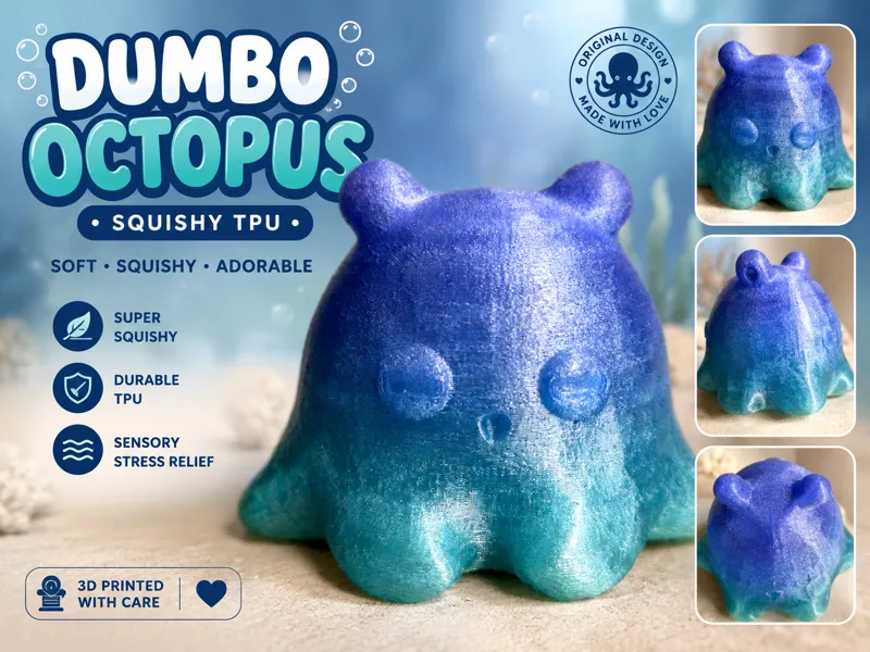 Dumbo Octopus Squishy (TPU 85a) v1.0