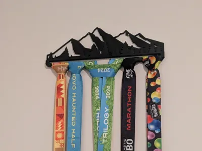 Mountain Range Medal Wall Display