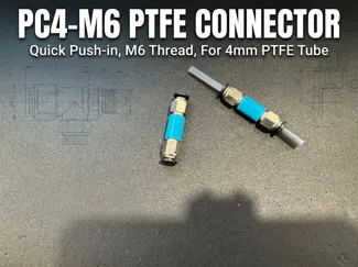 PC4-M6 PTFE Joiner:Zero Friction&Anti-Stuck Design