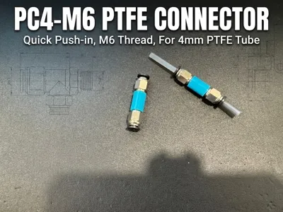 PC4-M6 PTFE Joiner:Zero Friction&Anti-Stuck Design