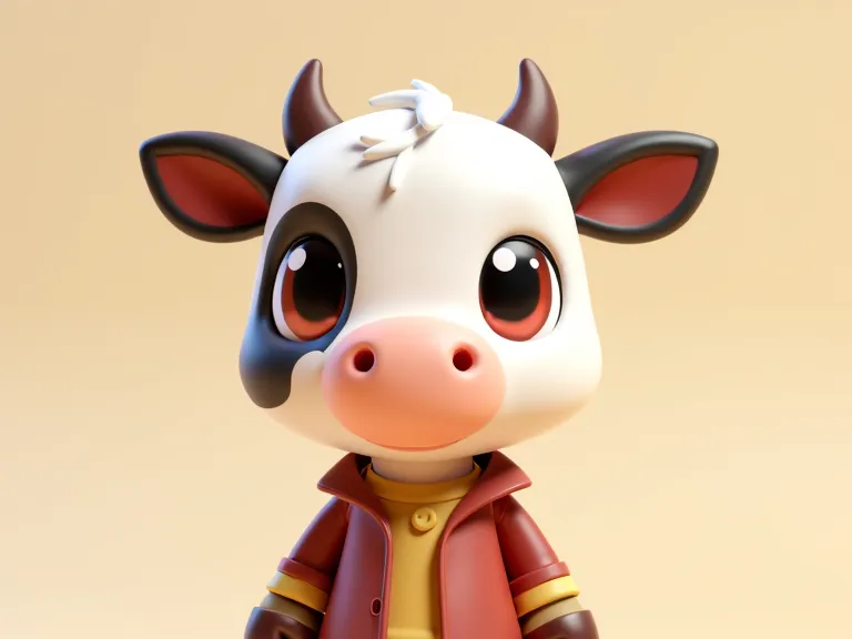 Baby Cow wearing clothes - Free 3D Print Model - MakerWorld