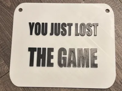 Wearable "You Just Lost The Game" Sign
