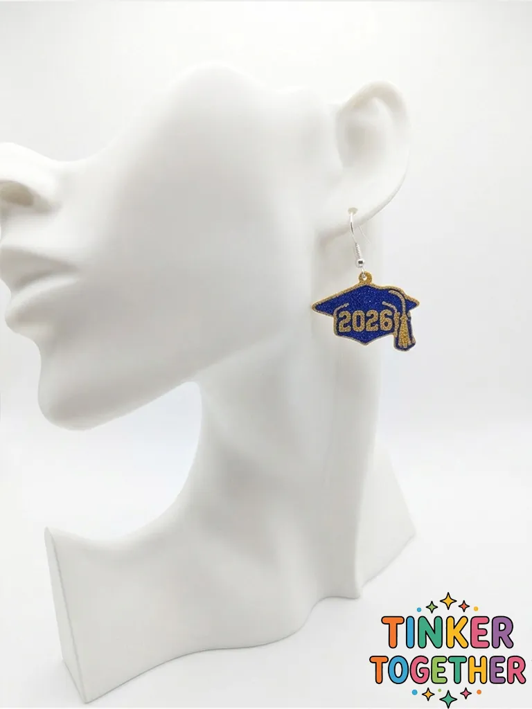 Graduation cap 2026 - keychain and earring view 4