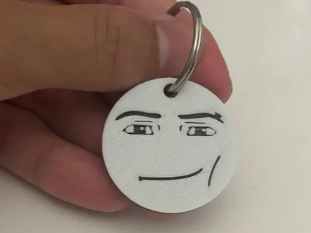 Roblox Man Face Keychain