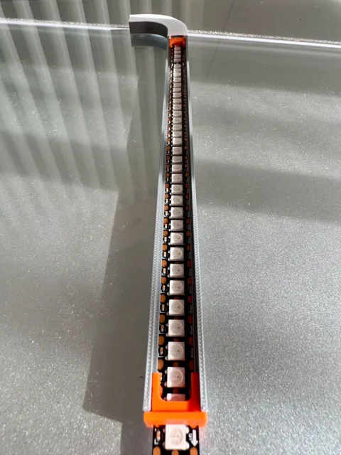 LED Strip Holder v2.1 Guides Diffusers Parametric view 4