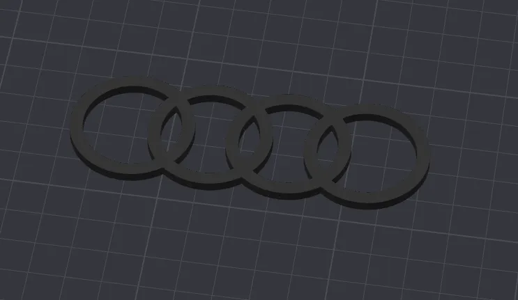 Audi Rings Logo Keychain by for1busyguy - MakerWorld