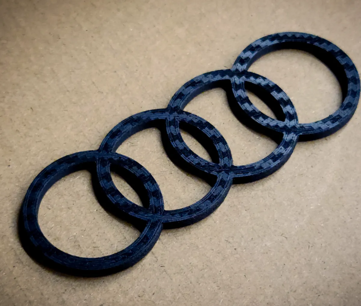 Porte-clés logo anneaux Audi