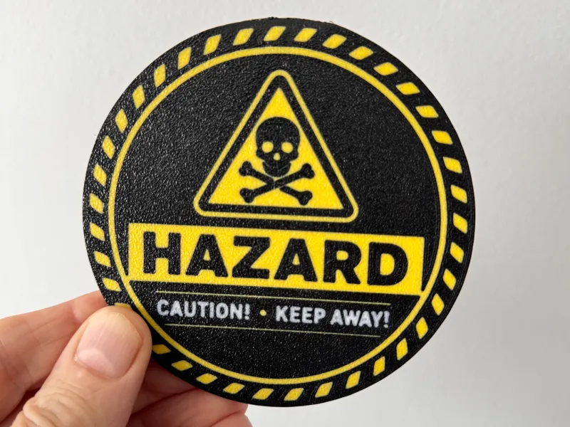 Hazard Warning Skull Coaster