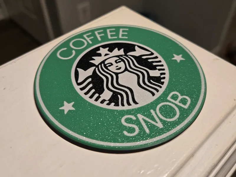 Starbucks Coffee Snob Coaster Set With Holder